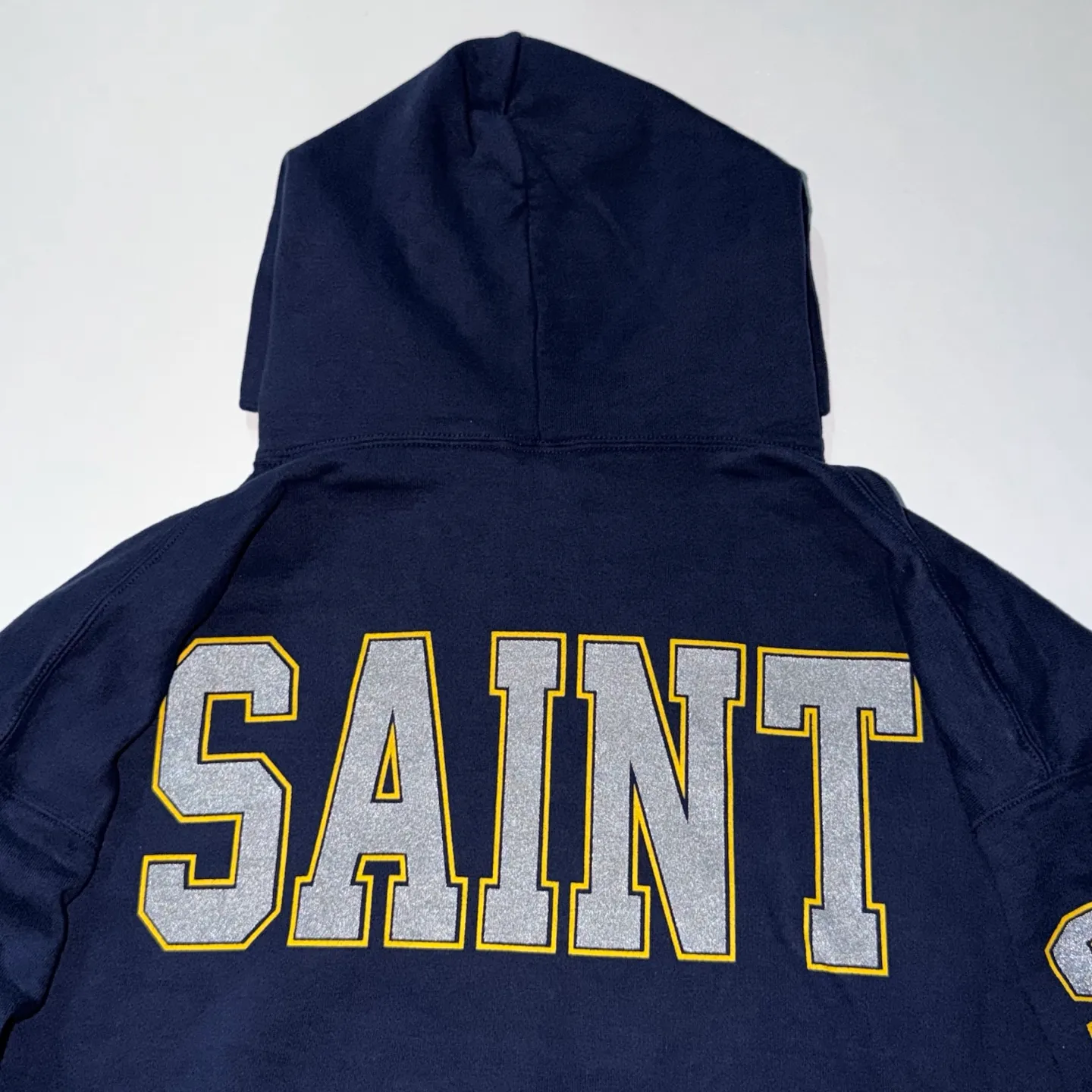 Reflective effect SAINT Mxxxxxx HOODIE/SAINT/NVY Reflective Angel Hoodie Blue S-XL Original open mold Loose cut Comfortable version Top printing technology 3M reflective paste Best reflective effect in the industry Correct version Original consistent main mark/wash mark/cherub anti-counterfeiting
